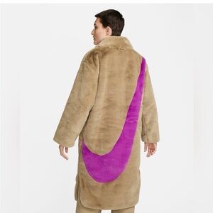 Nike Fur Coat with purple swoosh